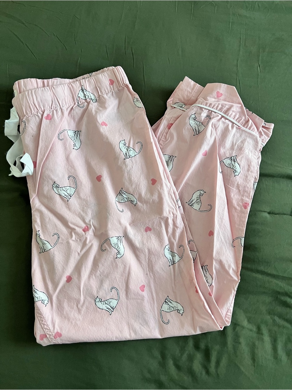 J. Crew Pink Cat Print Pajama Pants